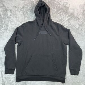 PUMA Hoodie Men's Large Black Cotton Modern Basics Pullover Sport Athletic